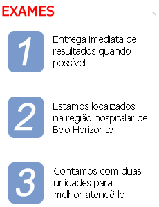 Conhe&ccedil;a os exames realizados